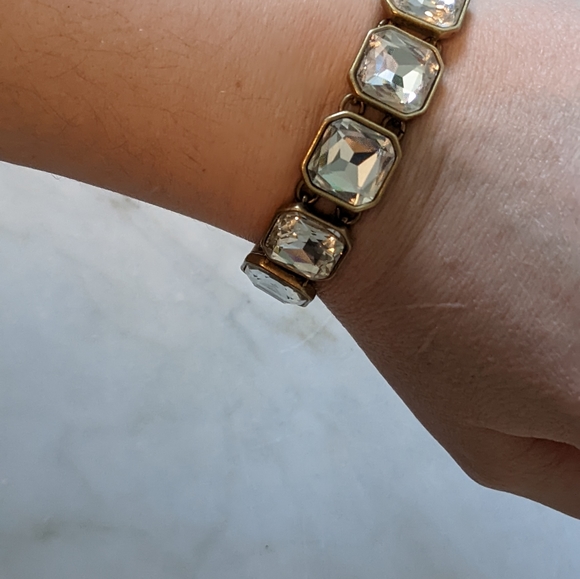 Chloe + Isabel Bracelet Rhinestone Antique Gold - Picture 5 of 9